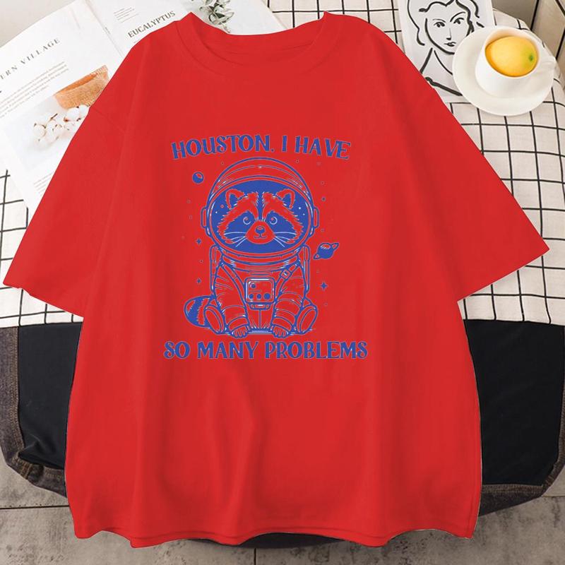 

Новый Хьюстон У меня Так Много Проблем Футболка Забавный Мем Енота Графические Футболки Мусорный Енот Мерч Футболка Мужская Женская Футболка Топы S