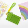 Simple Card & ID Holders PU Leather Card Bag Lightweight Large Capacity Coin Purse Zipper Pocket Pouch Credit Card Case Holders