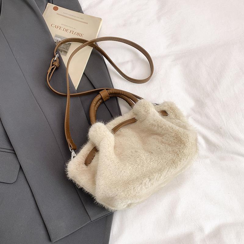 Hand-held Vegetable Basket Bag, Pleated Bucket Bag, Fashionable Single-shoulder Crossbody Bag