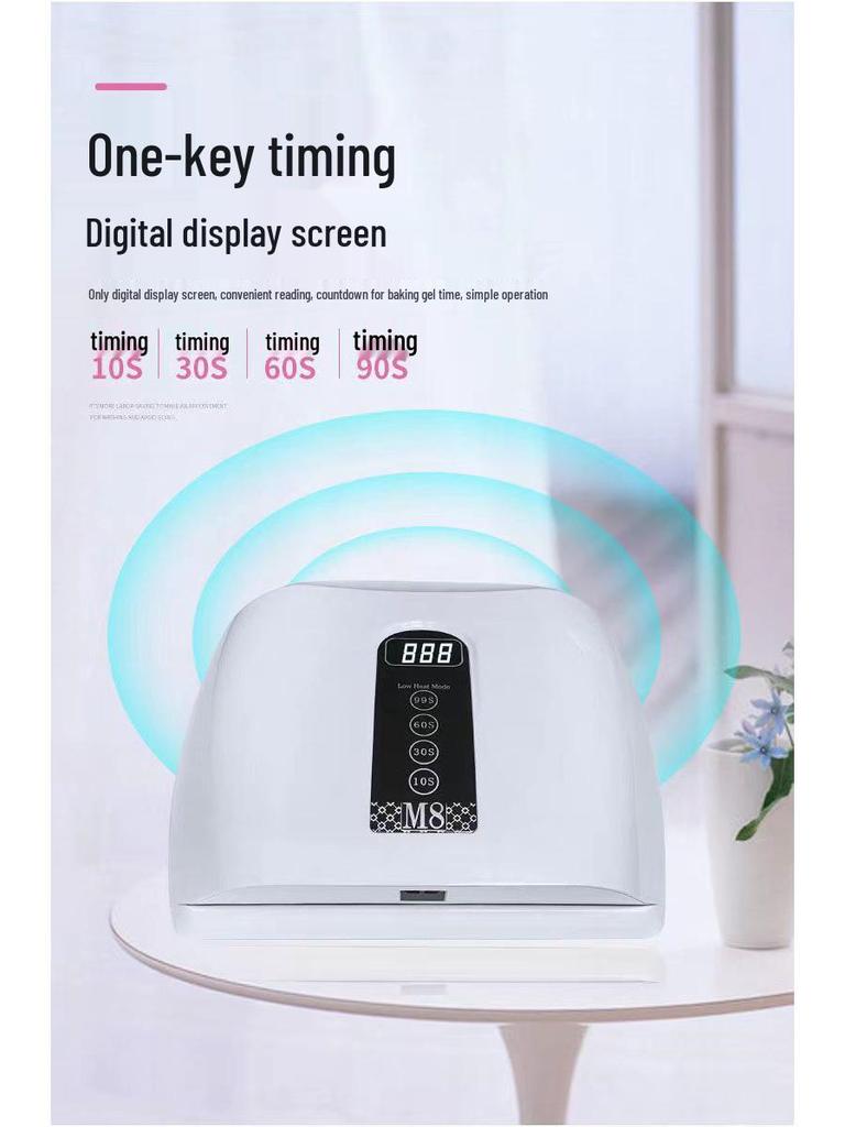 96W Dual-Hand Nail Lamp M8 with Smart Touch UV/LED Dryer