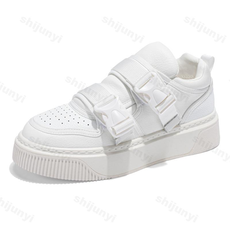 

Fashion 2025 Spring New Men s Low Top Casual Shoes Thick Soled Breathable Sports Flat Shoes Fashion Trend Color Blocked Chunky sneakers 44 белый