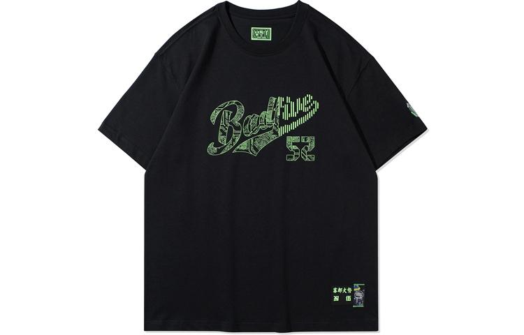 Li Ning BADFIVE T Shirts Men s Black Crew Neck Moderate Straight Fit AHSR929-3 S