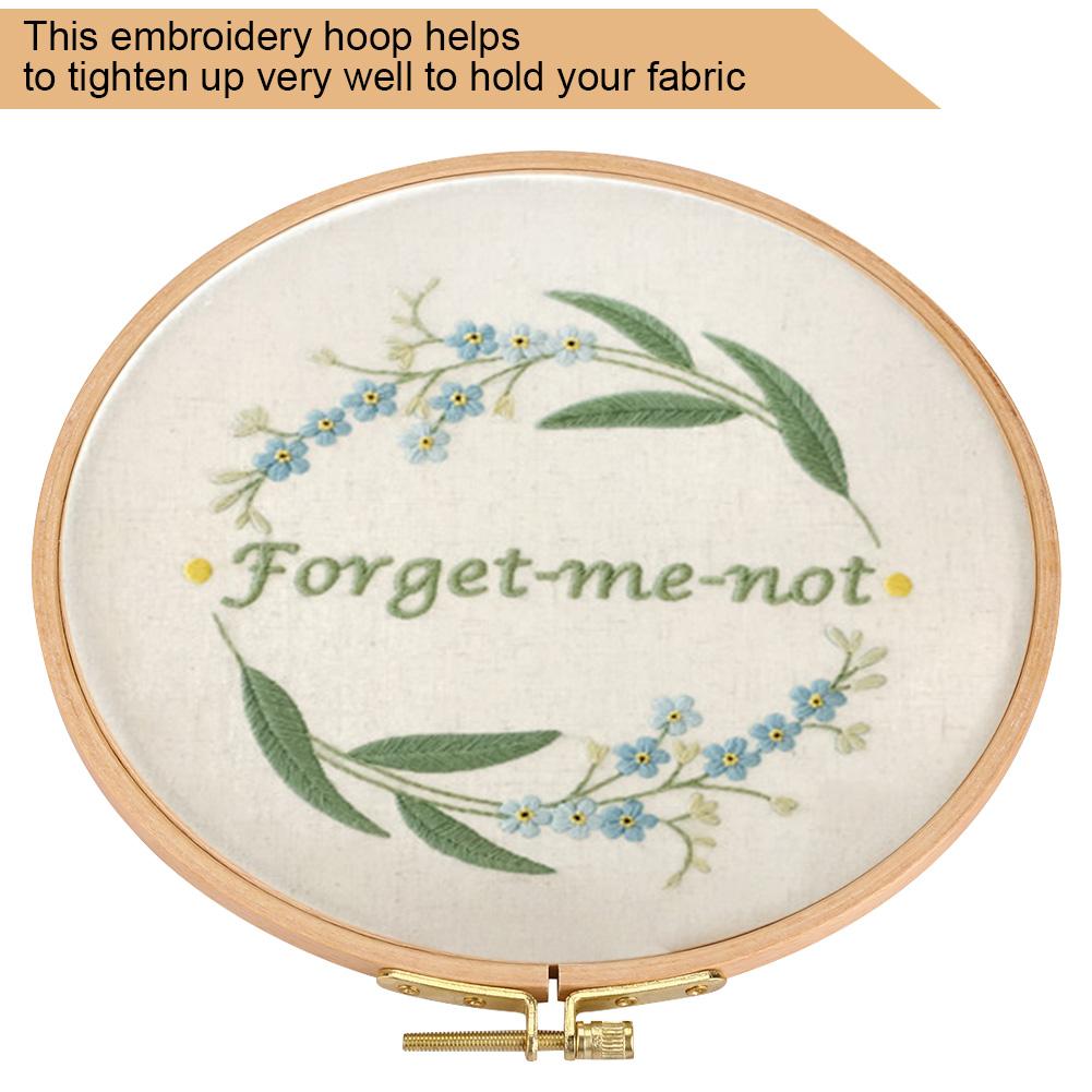 Hand Embroidery Hoop Wooden Circle Frame for Cross Stitch Embroider Needle Arts DIY Tool 18cm