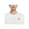Jordan Solid Color Crew Neck Logo Print Short Sleeve T-Shirt Women Tops White DD7058-100