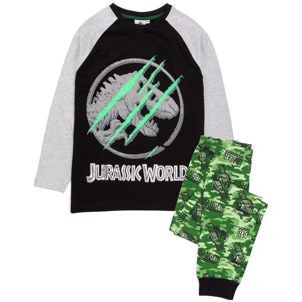 Jurassic World Boys Camo Long-Sleeved Pyjama Set