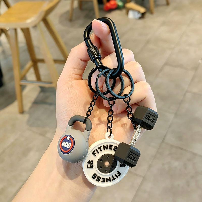 Yogodlns Kettlebell Key chain Fitness Keychain Gym Lover Weightlifting Keyring Silicone Gym Gifts Workout Gifts Bag Charm Backpack Charm