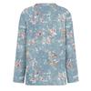 Ladies' Fashionable Casual Long Sleeved Popular Retro Floral Print Pullover Top