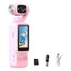 Pocket Action Camera Sports Camcorder Camera 180 Degree Rotation Mount Recording Portable Outdoor Video Recorder