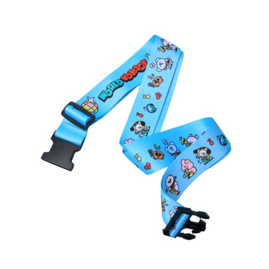 BT21 TRAVESÍA MUNDIAL Accesorios de Viaje Estuche para Pasaporte / Etiqueta para Equipaje / cinturón de transporte Productos Oficiales BT21