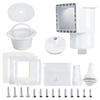 For Durable Plastic Above Ground Pool Skimmer Kit Easy Install Includes All Necessary Components for Efficient Water Flow