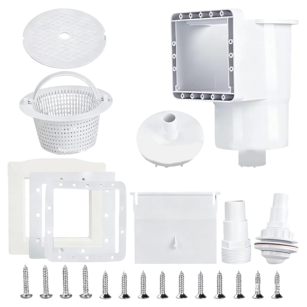 For Durable Plastic Above Ground Pool Skimmer Kit Easy Install Includes All Necessary Components for Efficient Water Flow