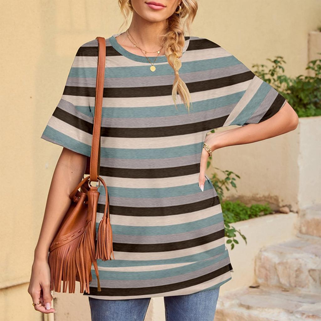 Women's T-Shirt Short Sleeve Round Neck Summer Top Casual Loose Basic T-Shirt