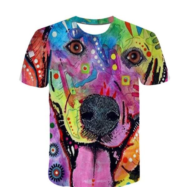 

Summer 3D Cartoon Colorful Fashion Cat Printed Casual Comfortable T-shirt- Soft Medium Elastic Polyester Fiber Fabric Summer Loose Casual Wear 6XL