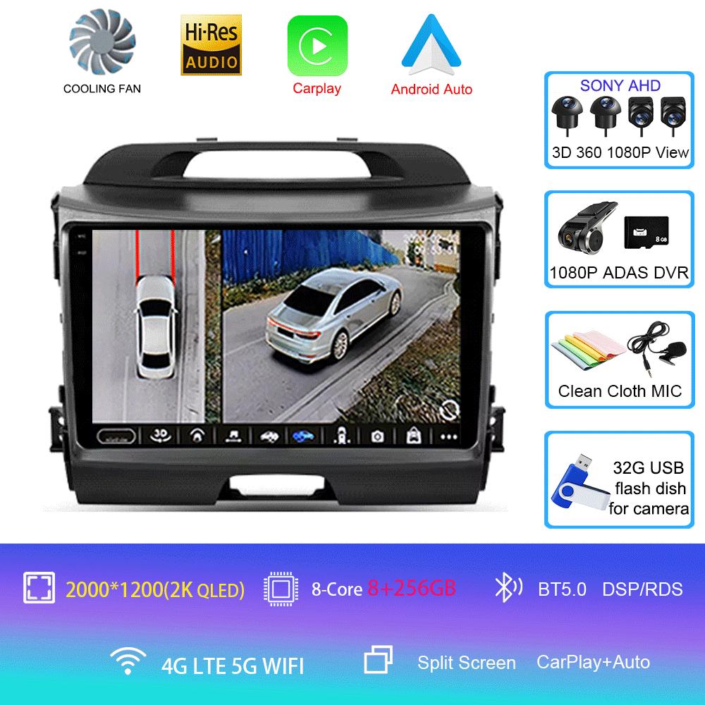 Android 14 Car Radio For Kia Sportage 3 SL 2010 - 2016 Multimedia Video Player Navigation GPS No 2din 2 din dvd
