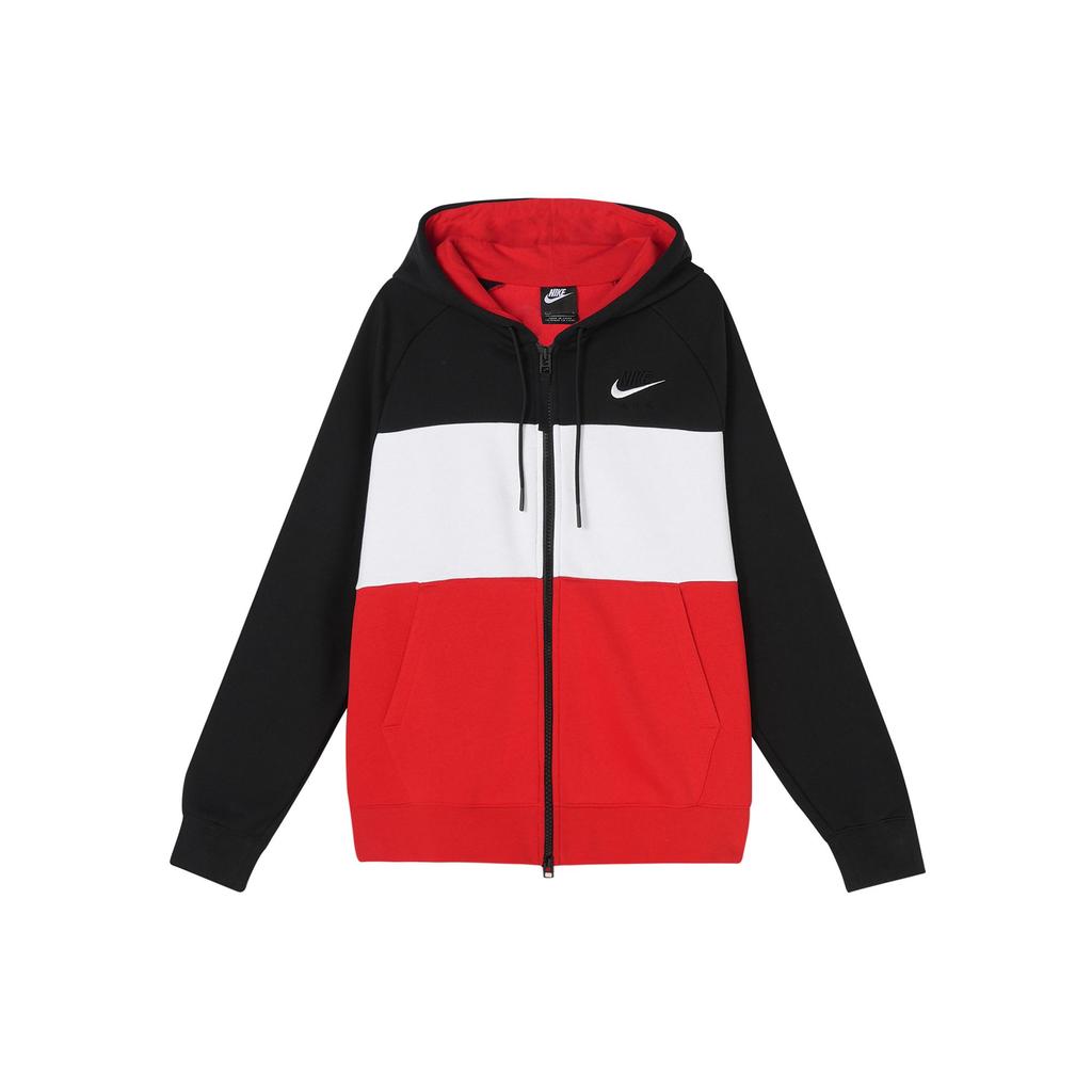 Nike Sweatshirts Men's Red Hooded Moderate Cardigan CJ4820-010