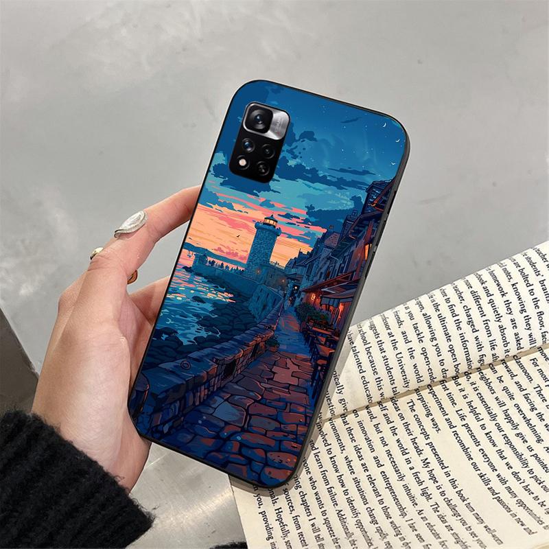 Phone Case For Xiaomi Redmi note 14 Pro 14 13 12 11 10 Pro 14S 12S 11S Redmi 14C 13C 10 Lighthouse