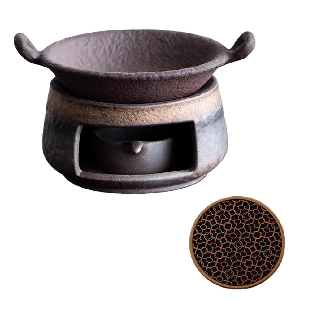 Fogão de Chá Cerâmico Resistente ao Calor Aquecedor com Suporte para Velas de Chá Para Difusão de Óleo Essencial E Aquecimento de Bule Decorações para Casa