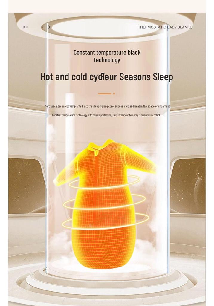 Beikoo Baby Sleep Bag: All-in-One Anti-Kick Quilt, Pure Cotton, Temperature Regulating, for Spring/Autumn/Winter, A-Class Pajamas.
