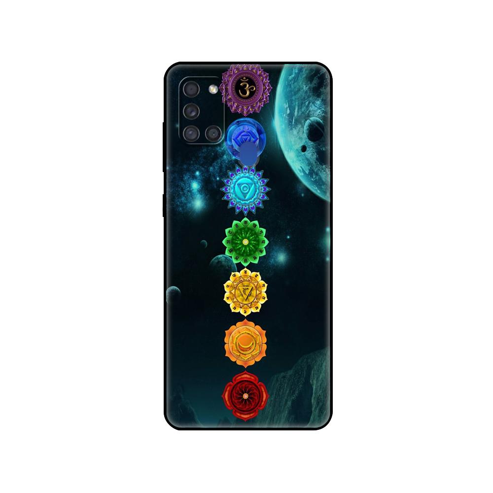 Black Tpu Case For Samsung Galaxy A50 50S A30S A10 A01 A11 A21S A31 A41 A51 A71 M21 M30S S10 LITE Mandala Chakra Insist Yoga