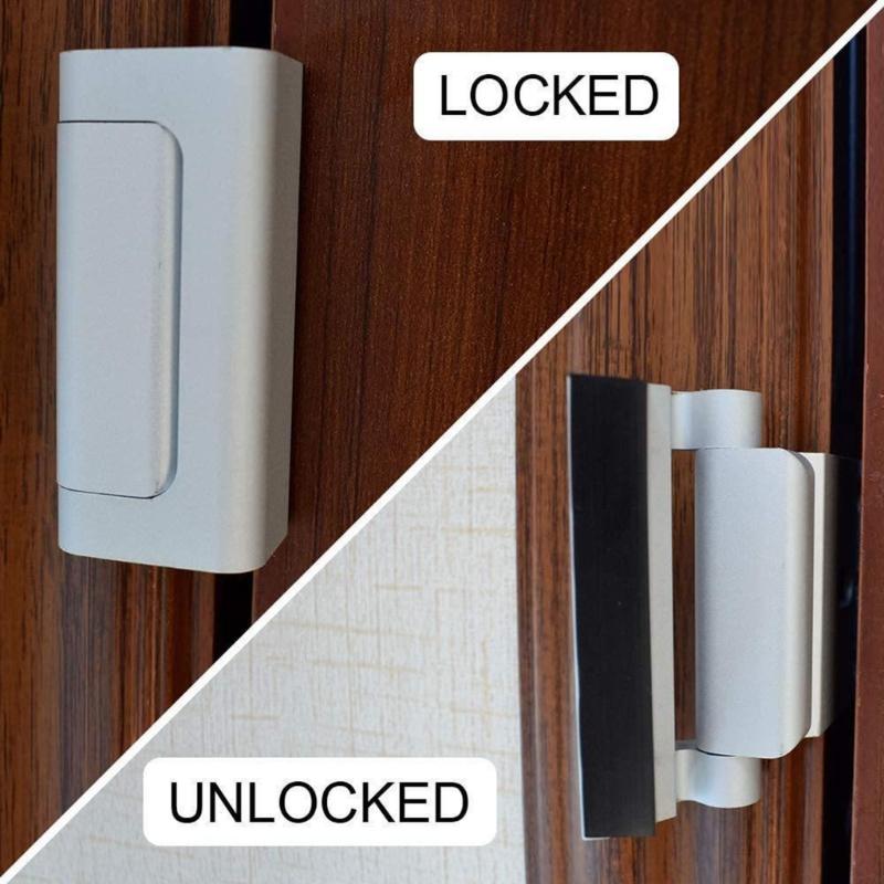 Enhances Safety Door Lock Set Heavy Duty Door Lock Child Safe Door Reinforcement Lock Upgrades for Inward Swing Door