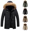 Cappotto invernale lungo antivento con, Giacca da esterno per il freddo