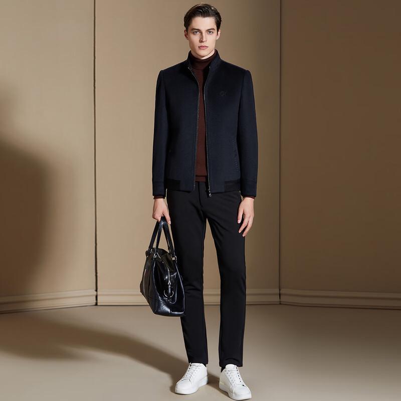 Antonio Men's Stand-Collar Silk Cashmere Wool Blend Jacket
