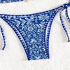 European & American Print Lace-up Bikini Swimsuit - 2025 Sexy Beachwear for Women