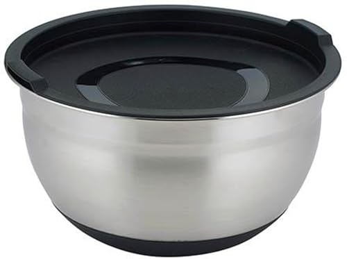 

Sato Metal Mixing Bowl with Lid, Silver, Large, 4521540259384