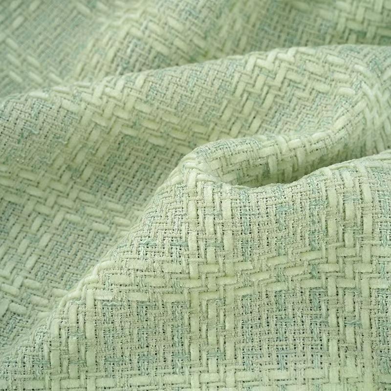 Woolen Tweed Plaid Chenille Fabric Woven Small Fragrant Fabric DIY Elegant Fashion Coat Skirt Designer