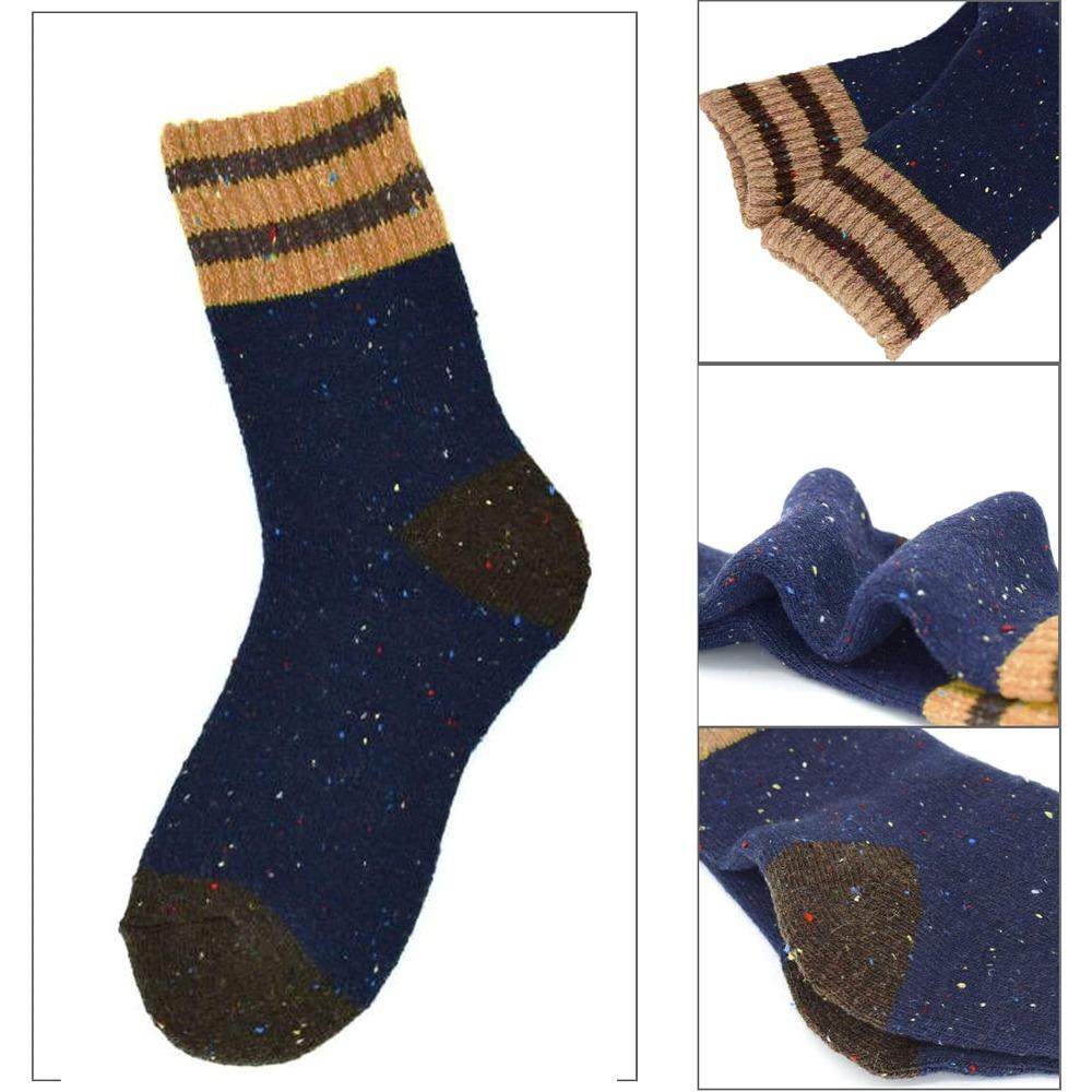 5 Pairs of Luxuriously Soft Thermal Socks Insulated for All-Weather Warmth Durable Stylish for Casual Outdoor and Sports Fall Winter Socks