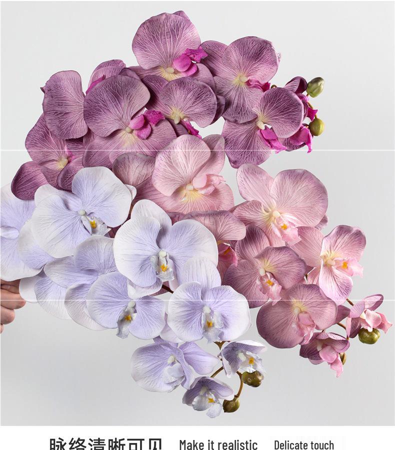 White Phalaenopsis Artificial Floral Arrangement - Realistic High-End Decorative Accent