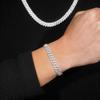 8mm S925 Silver Moissanite Cuban Link Necklace & Bracelet