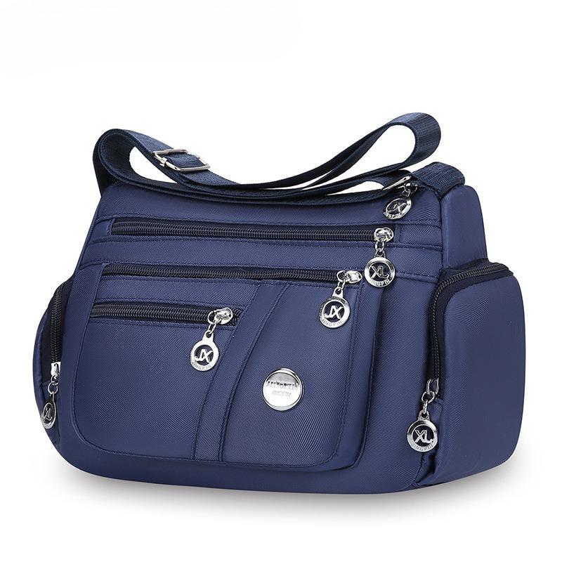 1Pc Women's Waterproof Oxford Multi-Compartment Shoulder Bag – Stylish Travel Accessory for All Ages