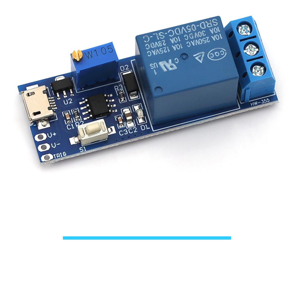 Smart Electronics 5V-30V Micro USB Power Adjustable Delay Relay Timer Control Module Trigger Delay Switch Relays 5