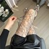2025 Goth Spitze Netzstrümpfe Y2k Ausgeschnitten Einfarbig Strumpfhose JK Japanischer Stil Hohe Taille Vintage Rauten Gestreifte Strumpfhose