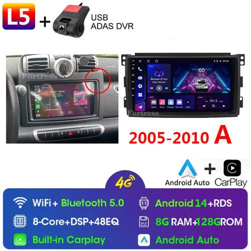 For Mercedes Benz Smart Fortwo 2006 - 2015 Android Car Radio Multimedia Player Carplay Navigation GPS Touch Screen Auto Stereo