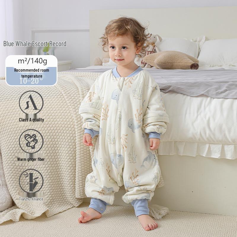 

Infant Warm Cotton Sleeping Bag with Split-Leg Design for Autumn and Winter 100 (Length 86cm, for height 90-100cm)