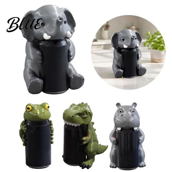 Dust Proof Can Covers Dinosaur Hippo Frog Elephant Soda Protector Lid 3D Printed Cute Animal Beverage Washable Cover Carbonation Preserving Top Cap