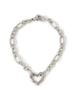 Ray Beams Women's Stainless Steel Nuance Heart Bracelet, Silver, One Size