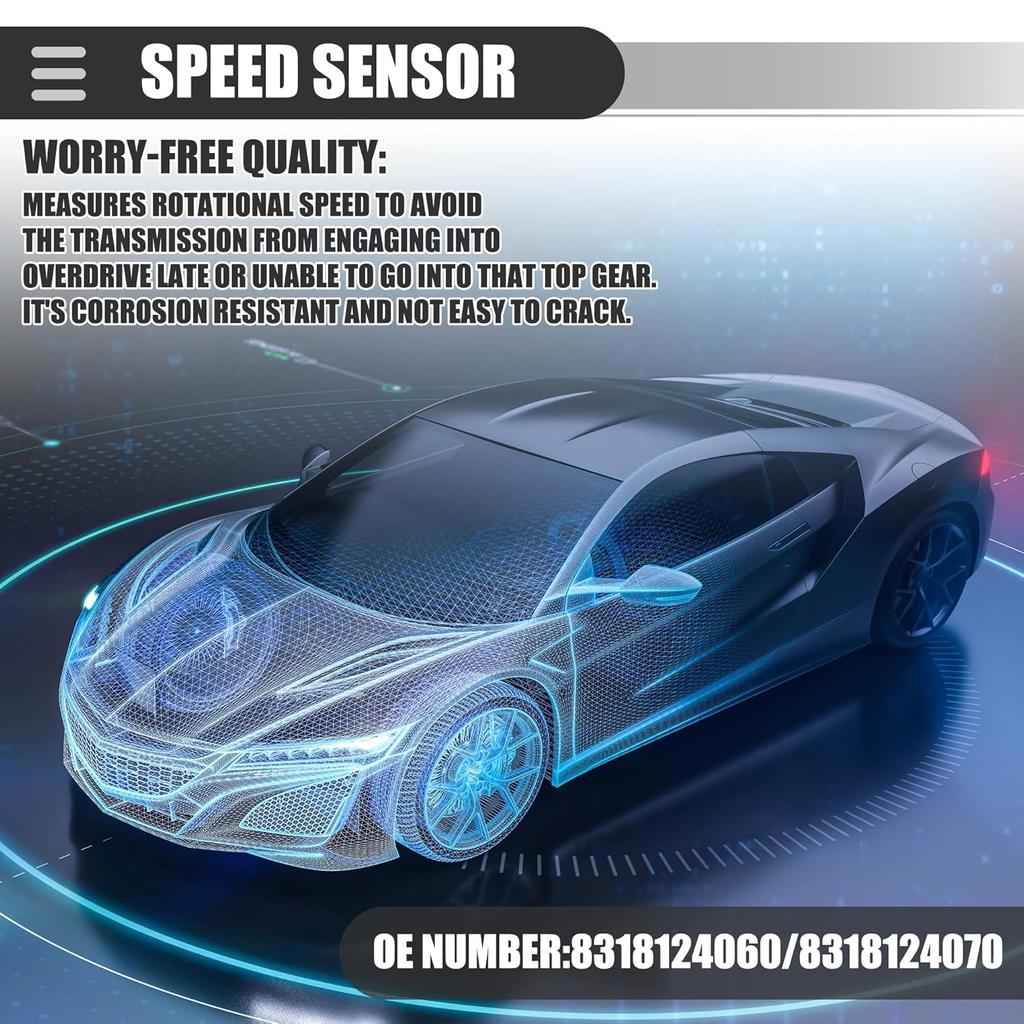 Motoforti No.8318124070 Transmission Speed Sensor for Toyota Tundra Base, SR5 4.0L 2005-2006 for Toyota Tacoma 4.0L 2005-2013 for Toyota 4Runner 2.7L