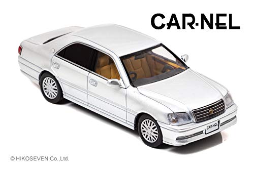 CARNEL 1/43 Scale Metal Diecast Model Car Toyota Crown Royal Saloon G (JZS175) 2001 Silver Metallic, Finished Product, CN430102