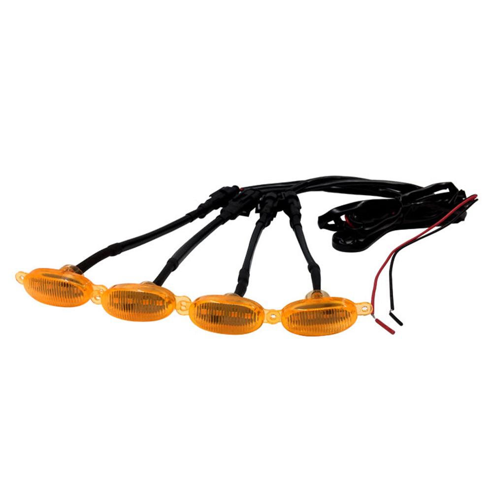 12V LED Car Grille Light Yellow Light Daytime Running Light DRL Decorative Warning Light  Haze Light For Pickup Truck SUV