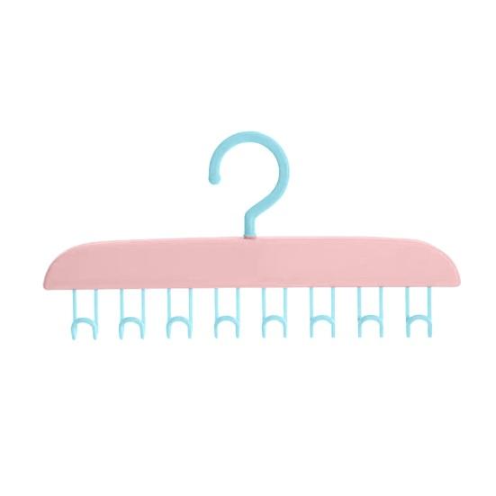 Clothes Drying Rack Easy Installation No Drilling Clothes Hanger Organizer with 8 Hooks Space Saving Closet Storage Rack