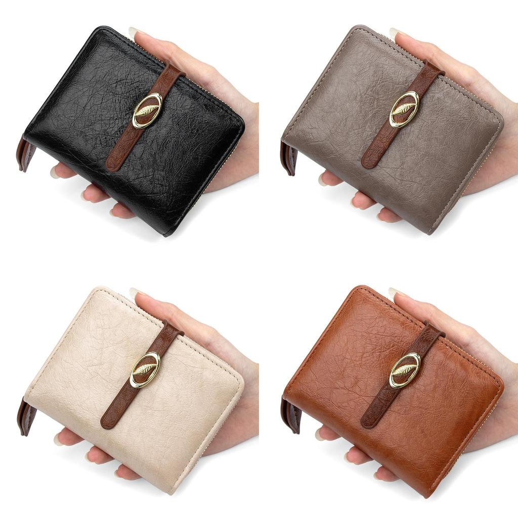 Womens Fashion Leather Wallet With Multiple Card Slots And Coin Pocket For Daily Use