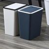 Trash Bin With Lid Rubbish Dustbin Recycling Bin With Press Top Slim Modern 13L For Indoor Bathroom Kitchen Bedroom Living Room