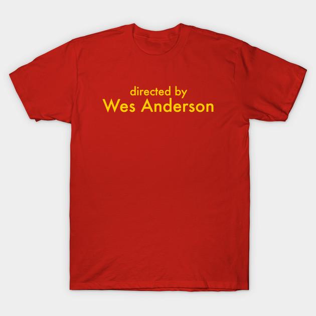 Men Black Print T-shirt Directed By Wes Anderson No-Cut Transfer Paper Print Cotton Tshirt S красный