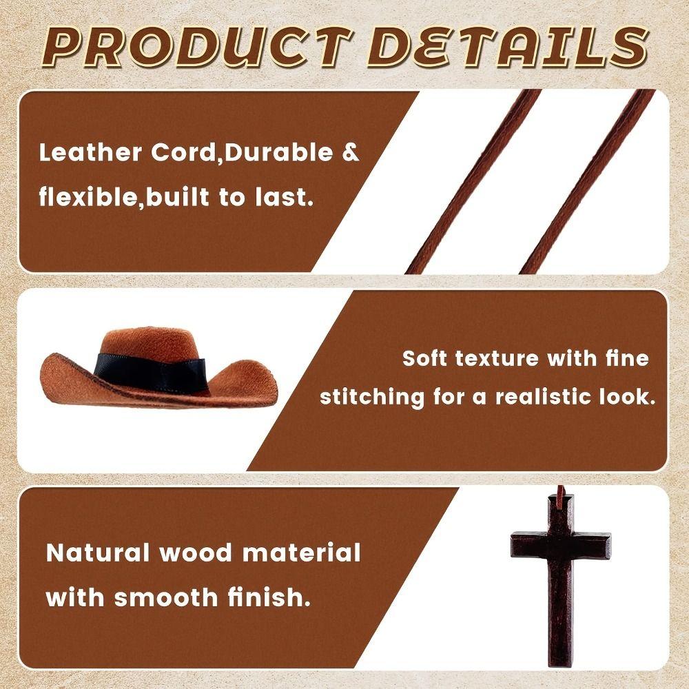 Love Cross Car Ornament Cowboy Hat Rearview Mirror Decoration Fashionable Accessories