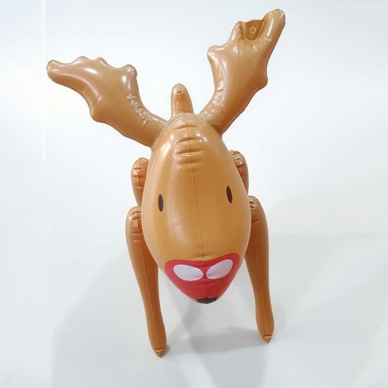 1 Piece 55Cm Pvc Inflatable Tumbler Santa Claus Snowman Reindeer Shape Cartoon Balloon Christmas Party Decoration Large Balloon