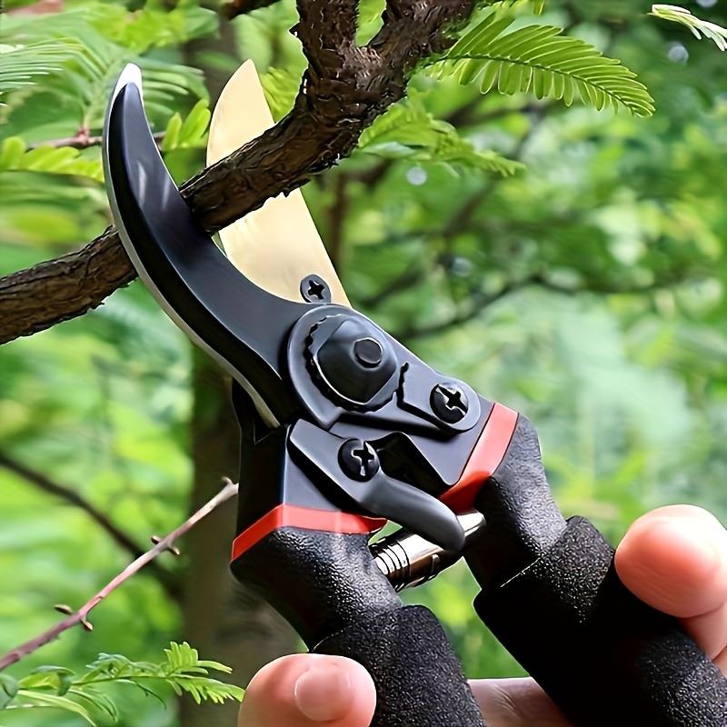 1pc Garden Pruning Shears - Handed Manual Garden Scissors, Ultra-Sharp Alloy Steel Blades, Safety Lock, Non-Slip Grip for Hedge Trimming & Gardening
