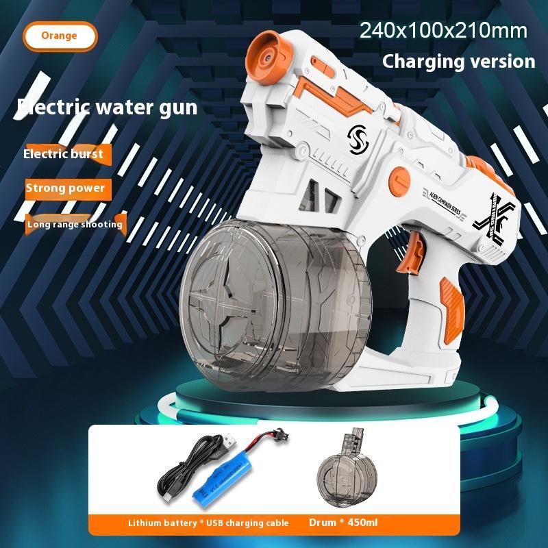 Non-Toxic Continuous Automatic Electric Water Gun Absorption Toy Large Capacity Water Game Outdoor Children'S Toys For Kids Children Gifts